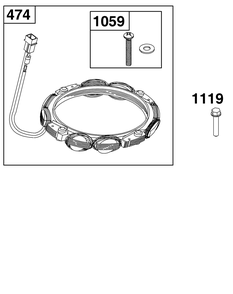 Alternator Group Diagram and Parts List for 21R777-0151-G1 200000 - 399999 Briggs and Stratton Engine